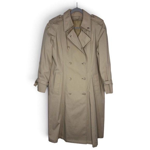 London Fog Jackets & Blazers - Vintage London Fog Women's 12P Beige Belted Trench Coat Zip-Out Liner